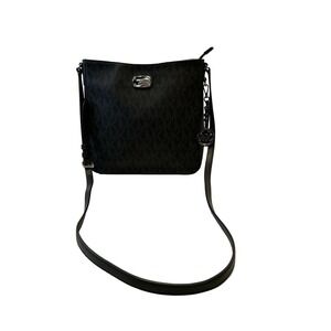 Michael Kors‎ Black/Gray Jet Set Travel Large MK Logo Messenger Bag